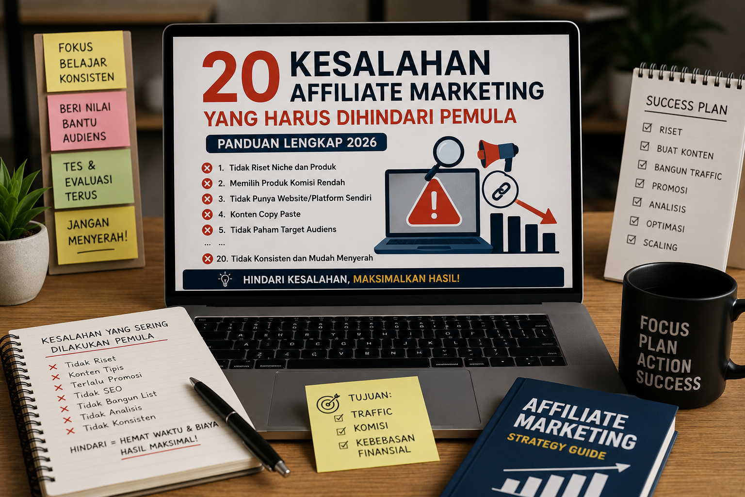 20 Kesalahan Affiliate Marketing yang Harus Dihindari Pemula (Panduan Lengkap 2026)