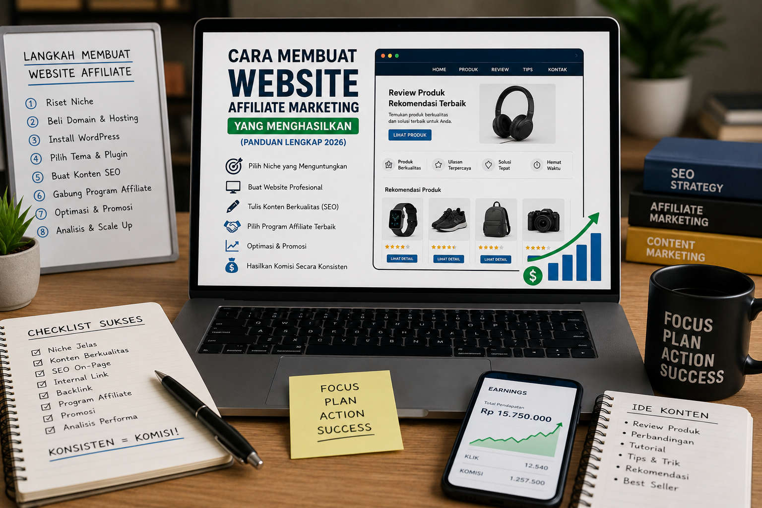 Cara Membuat Website Affiliate Marketing yang Menghasilkan (Panduan Lengkap 2026)