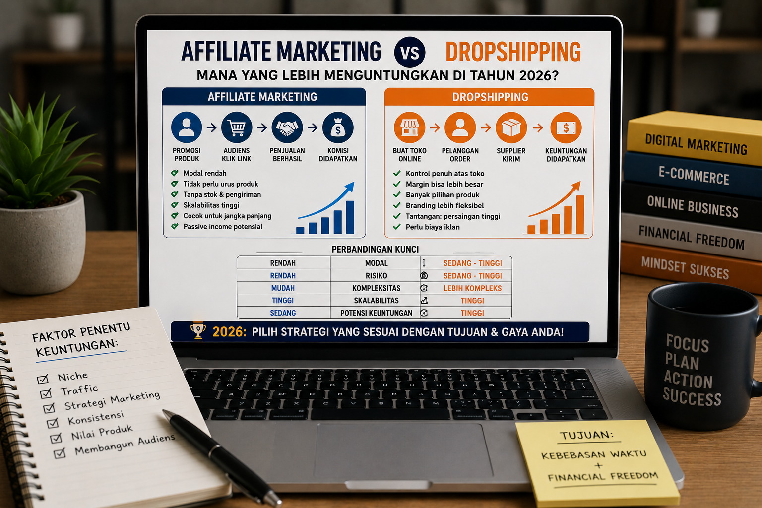 Affiliate Marketing vs Dropshipping: Mana yang Lebih Menguntungkan di Tahun 2026?