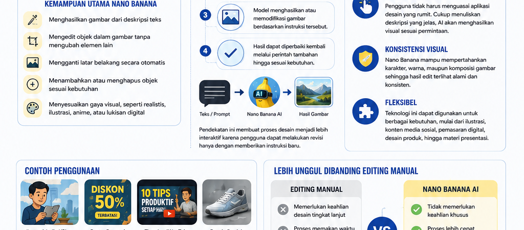 Nano Banana AI : Teknologi AI Generasi Baru untuk Membuat dan Mengedit Gambar Secara Otomatis